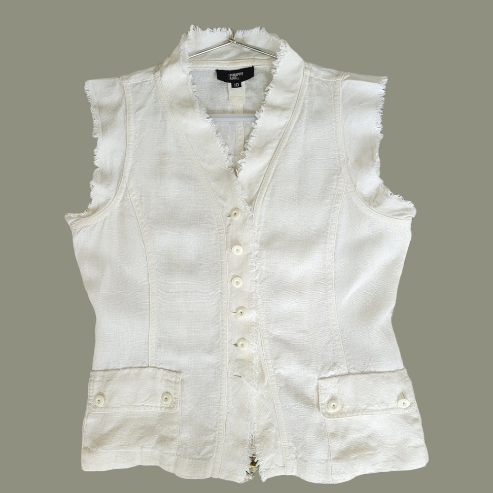 Phillipe Adec Linen Vest